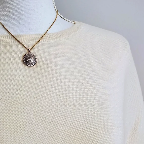 The Reset R Label Essential Pullover Sweater 100% Wool - Ivory Size S/M - Picture 9 of 16